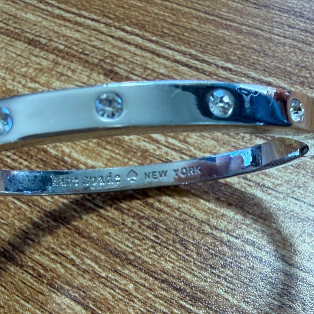 Kate Spade Silver Bracelet with Crystal Accents great condition